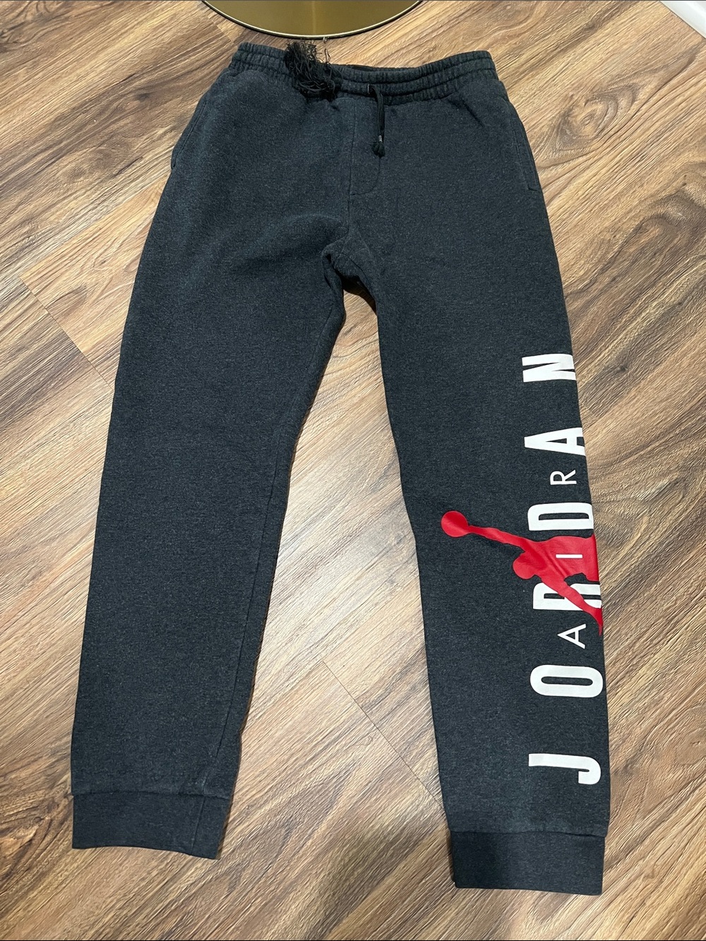 Jordan Black Joggers with Red Jumpman and White Lettering